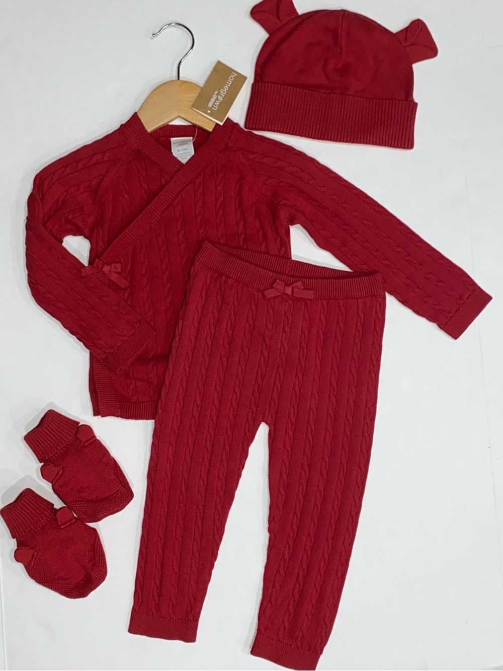 Gymboree Baby ‘Take Me Home’ 100% Cotton Red 4-Piece Set Size 18-24 Months